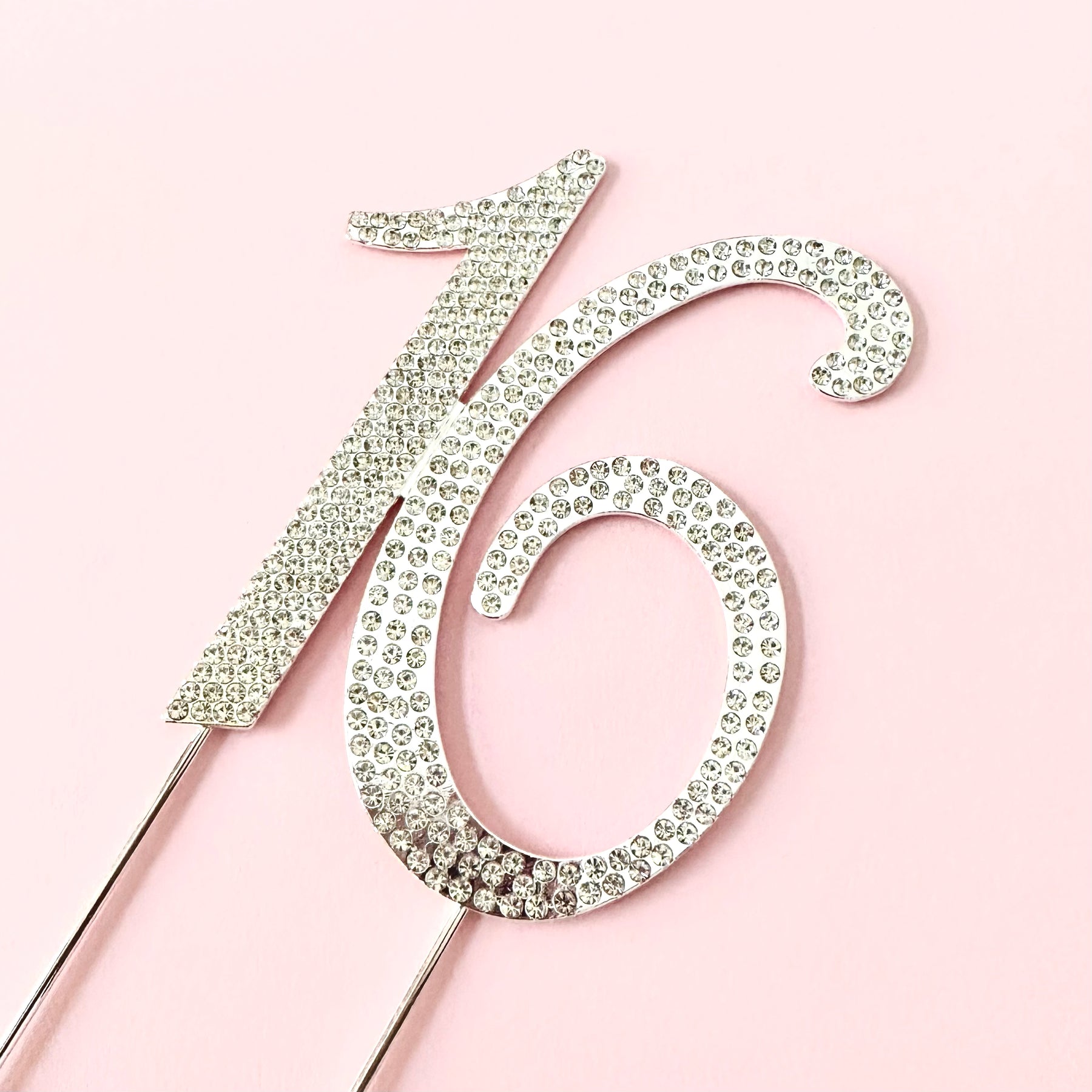 Silver - Sweet 16 Birthday Cake Topper