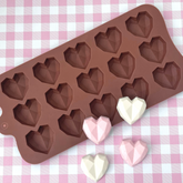 Mini Geometric Heart Mold - 15 Cavities