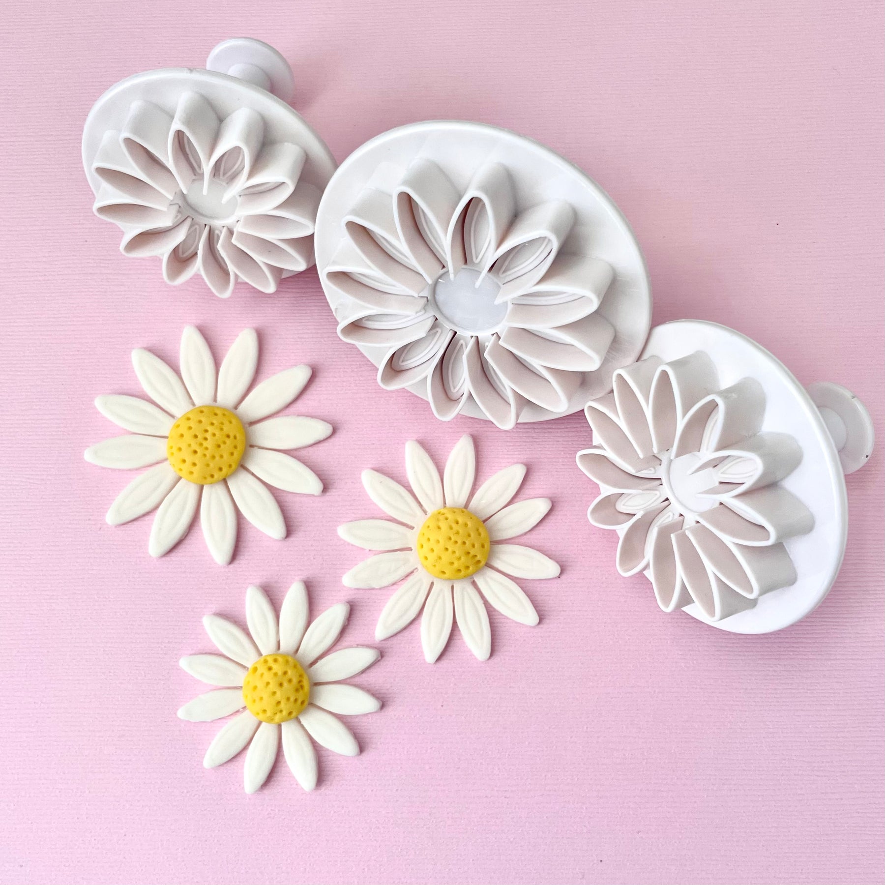 Daisy & Sunflower Fondant Cutter Set (3 sizes)
