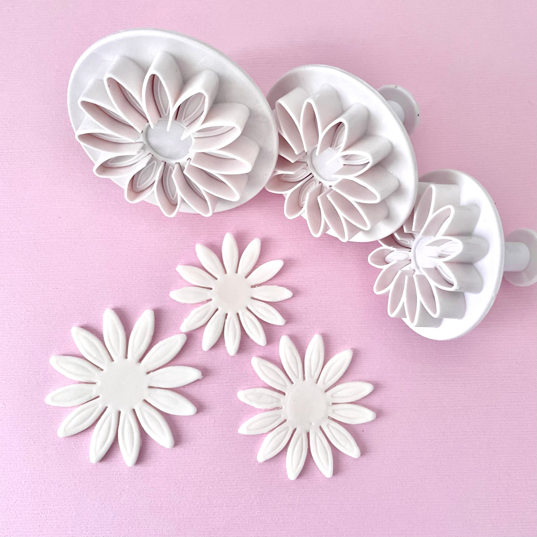 Daisy & Sunflower Fondant Cutter Set (3 sizes)