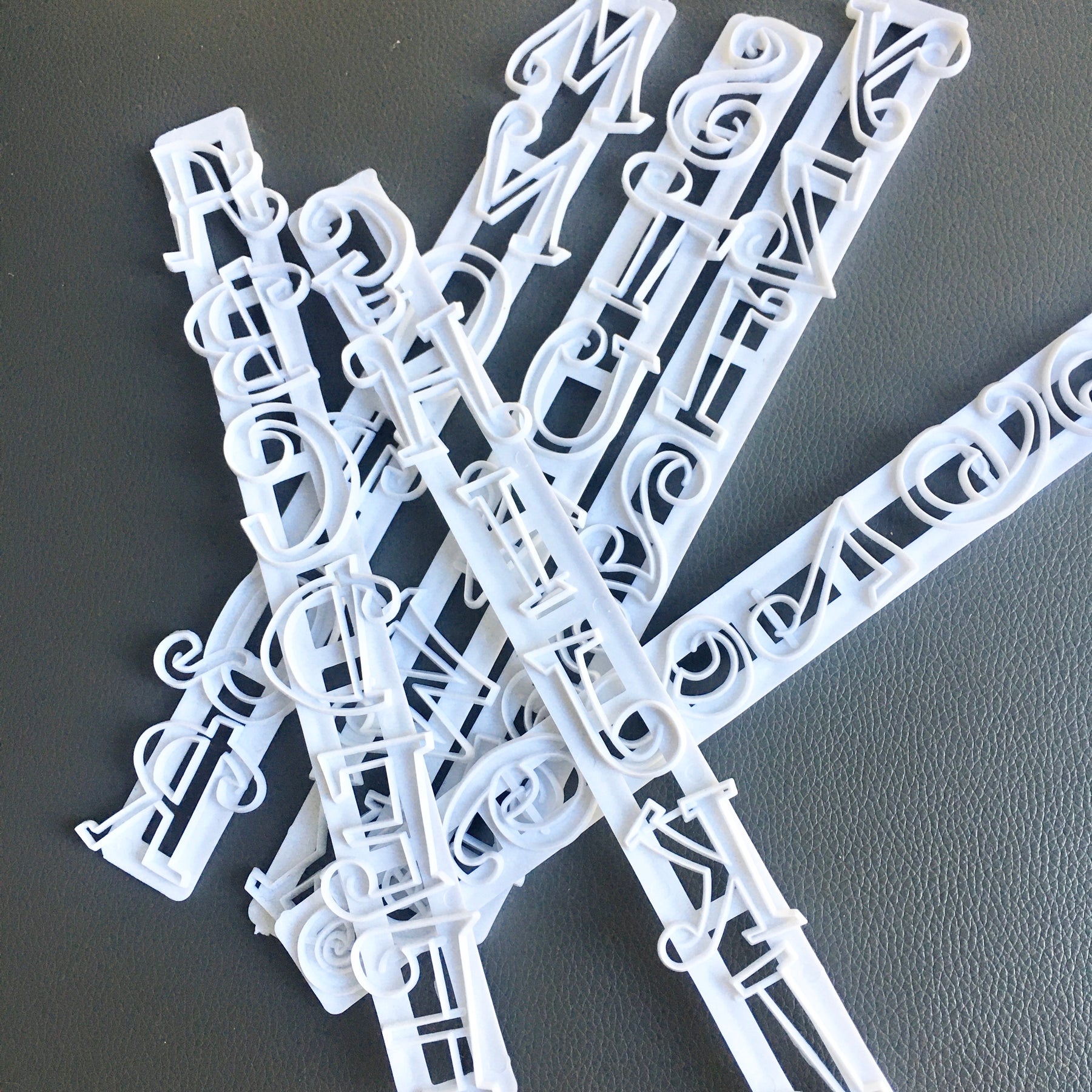 Fondant Funky Letter Cutters