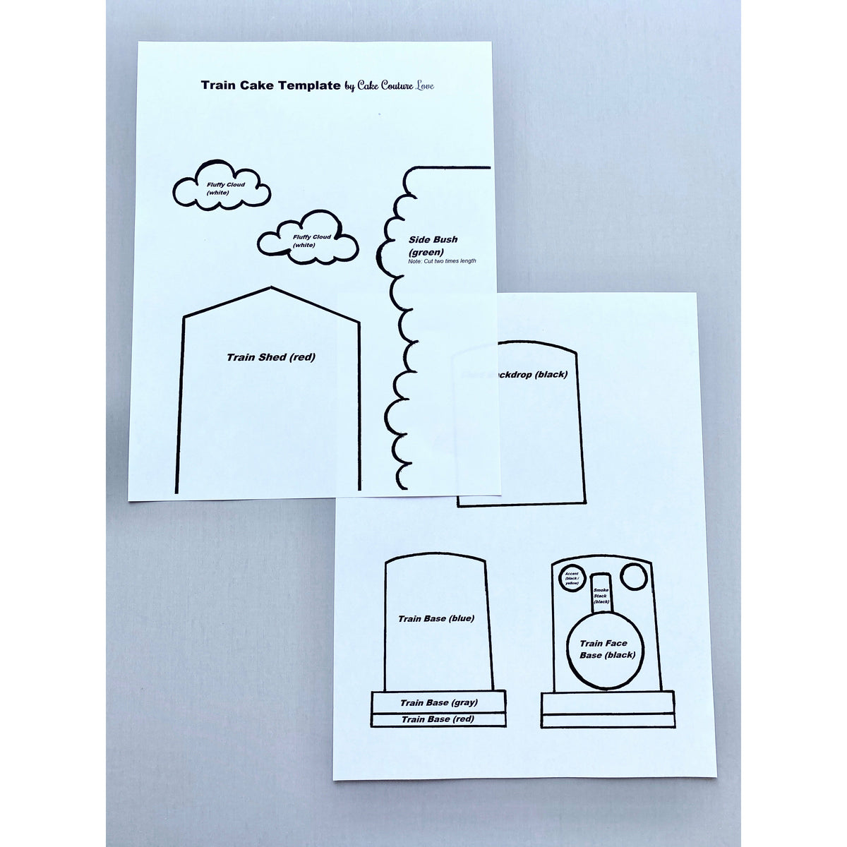 Happy Train Cake Template