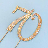 Gold - Swinging 70 Birthday Cake Topper