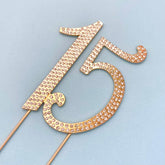 Gold - Quinceañera 15th Birthday Cake Topper