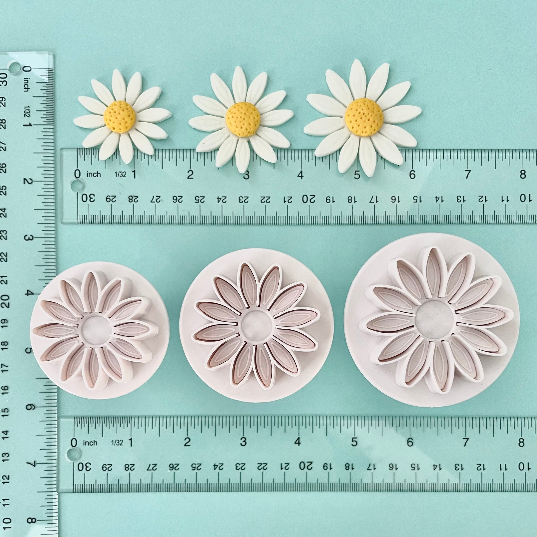 Daisy & Sunflower Fondant Cutter Set (3 sizes)