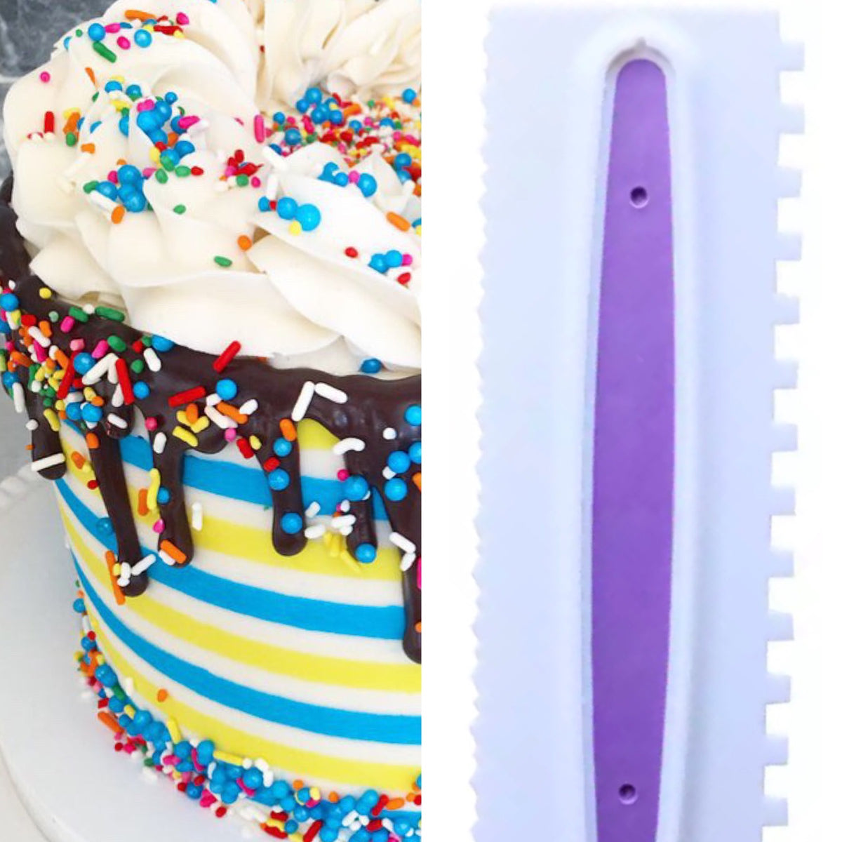 Striped Cake Comb